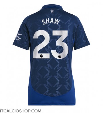 Manchester United Luke Shaw #23 Seconda Maglia Femmina 2024-25 Manica Corta